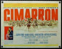 z671 CIMARRON style A half-sheet movie poster '60 Anthony Mann, Glenn Ford