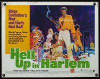 z739 HELL UP IN HARLEM half-sheet movie poster '74 Fred Williamson