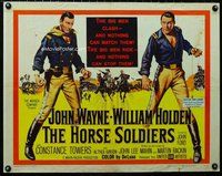 z747 HORSE SOLDIERS half-sheet movie poster '59 John Wayne, William Holden