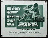 z750 HOUSE OF WAX half-sheet movie poster '53 Vincent Price, Bronson