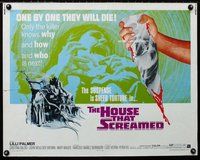 z751 HOUSE THAT SCREAMED half-sheet movie poster '71 cool horror image!