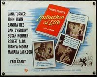 z752 IMITATION OF LIFE half-sheet movie poster '59 Lana Turner, Sandra Dee