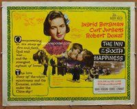 z757 INN OF THE SIXTH HAPPINESS half-sheet movie poster '59 Ingrid Bergman