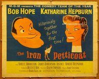 z758 IRON PETTICOAT style A half-sheet movie poster '56 Bob Hope, Hepburn