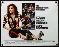 z765 KANSAS CITY BOMBER half-sheet movie poster '72 sexy Raquel Welch!