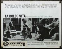 z768 LA DOLCE VITA half-sheet movie poster R66 Fellini, Anita Ekberg