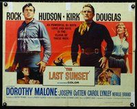 z770 LAST SUNSET half-sheet movie poster '61 Rock Hudson, Kirk Douglas