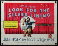 z780 LOOK FOR THE SILVER LINING half-sheet movie poster '49 June Haver