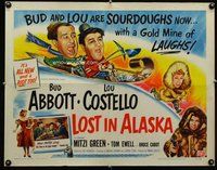z782 LOST IN ALASKA style B half-sheet movie poster '52 Abbott & Costello