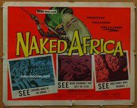 z789 NAKED AFRICA half-sheet movie poster '57 primitive passions unleashed
