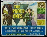 z794 PROUD ONES half-sheet movie poster '56 Robert Ryan, Virginia Mayo