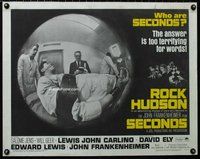 z799 SECONDS half-sheet movie poster '66 Rock Hudson, John Frankenheimer