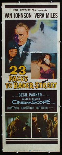 z005 23 PACES TO BAKER STREET insert movie poster '56 Van Johnson