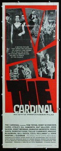 z073 CARDINAL insert movie poster '64 Otto Preminger, Romy Schneider