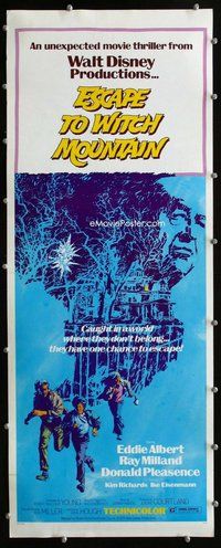 z115 ESCAPE TO WITCH MOUNTAIN insert movie poster '75 Walt Disney