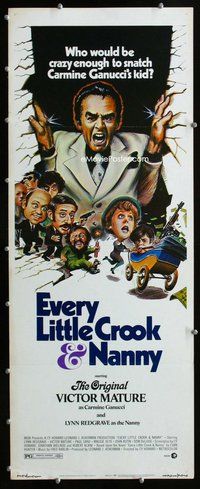 z118 EVERY LITTLE CROOK & NANNY insert movie poster '72 Mature