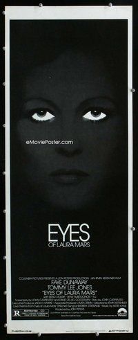 z120 EYES OF LAURA MARS insert movie poster '78 psychic Faye Dunaway!