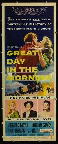 z153 GREAT DAY IN THE MORNING insert movie poster '56 Mayo, Stack