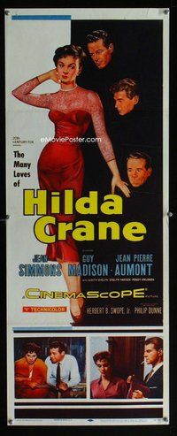 z164 HILDA CRANE insert movie poster '56 Jean Simmons, Guy Madison