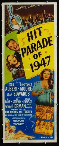 z170 HIT PARADE OF 1947 insert movie poster '47 Albert, Woody Herman