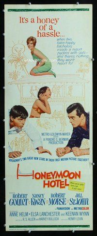 z177 HONEYMOON HOTEL insert movie poster '64 Robert Goulet, Nancy Kwan