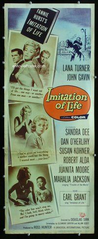 z196 IMITATION OF LIFE insert movie poster '59 Lana Turner, Dee