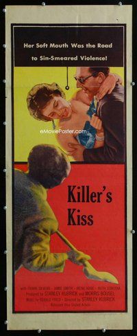 z211 KILLER'S KISS insert movie poster '55 early Stanley Kubrick noir!
