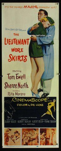 z220 LIEUTENANT WORE SKIRTS insert movie poster '56 Sheree North