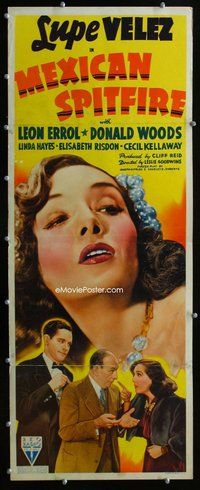 z248 MEXICAN SPITFIRE insert movie poster '40 sexy Lupe Velez!