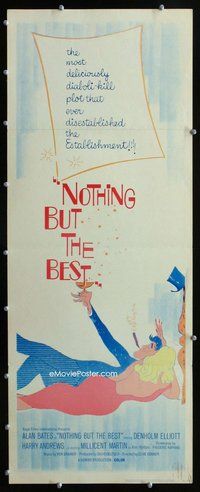 z271 NOTHING BUT THE BEST insert movie poster '64 Alan Bates, English