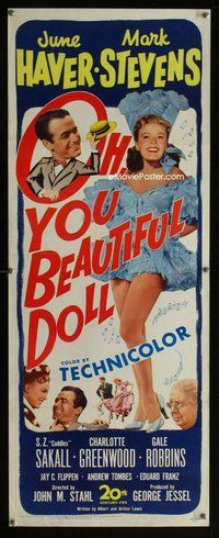 z273 OH YOU BEAUTIFUL DOLL insert movie poster '49 June Haver