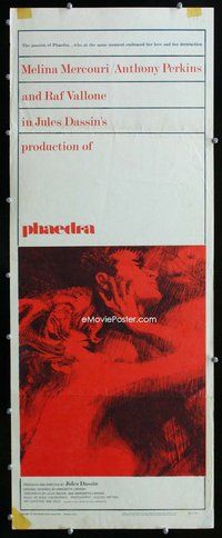 z287 PHAEDRA insert movie poster '62 Melina Mercouri, Jules Dassin
