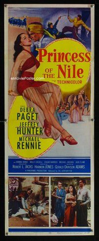 z297 PRINCESS OF THE NILE insert movie poster '54 sexy Debra Paget!