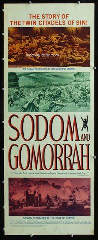 z341 SODOM & GOMORRAH insert movie poster '63 Robert Aldrich, Angeli