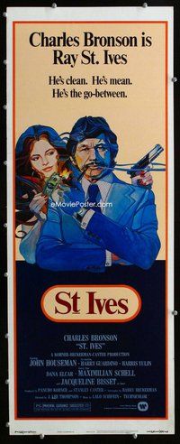 z352 ST IVES insert movie poster '76 Bronson, Jacqueline Bisset