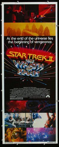 z354 STAR TREK II insert movie poster '82 Nimoy, William Shatner