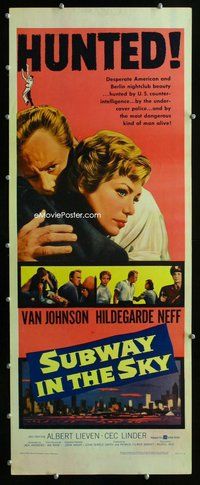 z360 SUBWAY IN THE SKY insert movie poster '59 Van Johnson, Neff