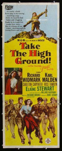 z364 TAKE THE HIGH GROUND insert movie poster '53 Richard Widmark