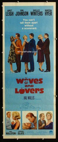 z418 WIVES & LOVERS insert movie poster '63 Janet Leigh, Van Johnson