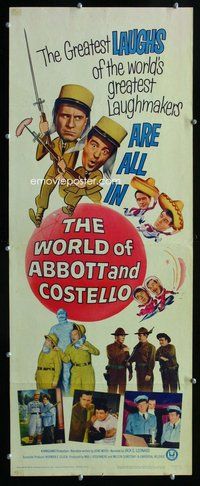 z419 WORLD OF ABBOTT & COSTELLO insert movie poster '65 Bud & Lou!