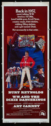 z421 WW & THE DIXIE DANCEKINGS insert movie poster '75 Burt Reynolds