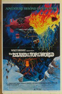 a091 ISLAND AT THE TOP OF THE WORLD one-sheet movie poster '74 Disney