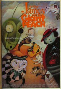 a093 JAMES & THE GIANT PEACH cast style DS one-sheet movie poster '96 Disney