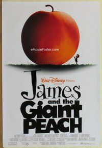 a094 JAMES & THE GIANT PEACH white style DS one-sheet movie poster '96 Disney
