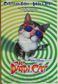 a167 THAT DARN CAT DS one-sheet movie poster '97 cool cat in sunglasses!
