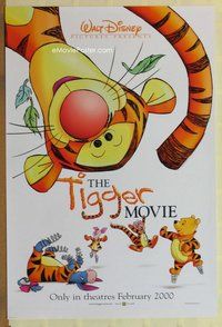 a168 TIGGER MOVIE DS advance one-sheet movie poster '00 Winnie the Pooh!