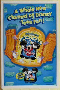 a089 INTRODUCING TOON DISNEY TV one-sheet television poster '98 Mickey Mouse!