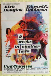 b040 2 WEEKS IN ANOTHER TOWN one-sheet movie poster '62 Douglas, Charisse