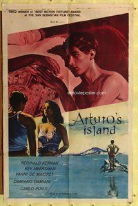 b075 ARTUROS ISLAND one-sheet movie poster '62 in love with his stepmom!