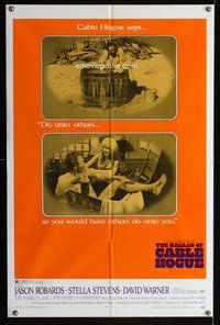 b086 BALLAD OF CABLE HOGUE one-sheet movie poster '70 Sam Peckinpah